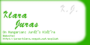 klara juras business card